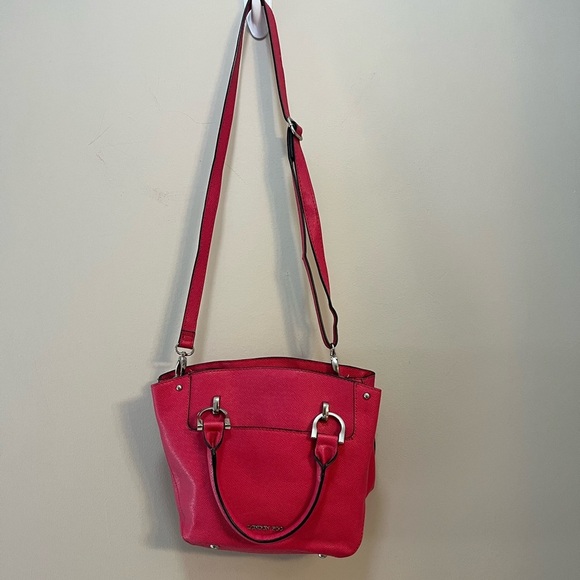 London Fog Handbags - London Fog Women's Purse Crossbody Pink Faux Vegan Leather Shoulder Bag